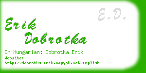 erik dobrotka business card
